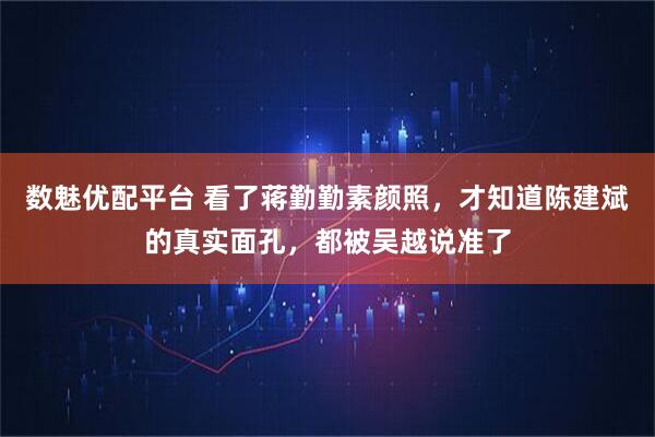 数魅优配平台 看了蒋勤勤素颜照，才知道陈建斌的真实面孔，都被吴越说准了